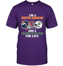 Load image into Gallery viewer, i'm a Denver Bronco and a Colorado State Ram for life shirt