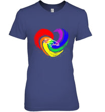Load image into Gallery viewer, Denver Broncos lgbt tornado heart shirt