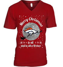 Load image into Gallery viewer, Denver Broncos Merry Christmas to all and to all a Bronco fan shirt