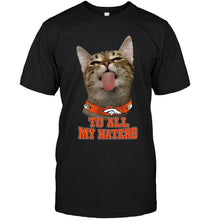 Load image into Gallery viewer, Denver Broncos cat to all my haters shirt