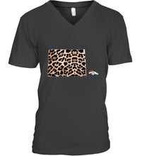 Load image into Gallery viewer, Denver Broncos panther pattern state map shirt