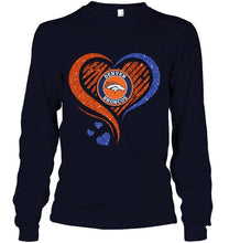 Load image into Gallery viewer, Denver Broncos heart glittering shirt