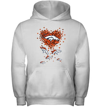 Load image into Gallery viewer, Denver Broncos tiny hearts shape shirt