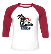 Load image into Gallery viewer, Beetle Denver Broncos on beach shirt
