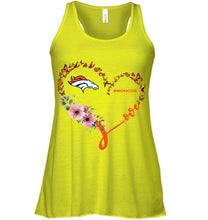 Load image into Gallery viewer, Denver Broncos butterfly heart shirt