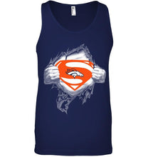 Load image into Gallery viewer, Denver Broncos Superman Ripped shirt