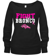 Load image into Gallery viewer, Fight like a Bronco Denver Broncos br east cancer support fan shirt