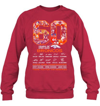 Load image into Gallery viewer, 60 years of denver broncos signed shirt