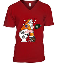 Load image into Gallery viewer, Santa Boise State Broncos in bathroom shirt