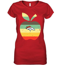 Load image into Gallery viewer, Denver Broncos teacher apple retro shirt
