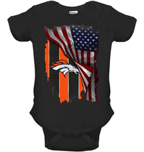 Load image into Gallery viewer, Denver Broncos american flag fan hoodie