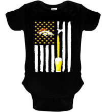 Load image into Gallery viewer, Denver Broncos Beer american flag shirt