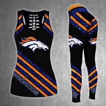 Load image into Gallery viewer, denver broncos hollow tanktop legging set