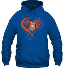 Load image into Gallery viewer, Denver Broncos heart glittering shirt