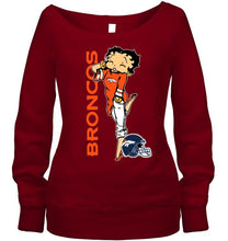 Load image into Gallery viewer, Denver Broncos betty boop fan shirt