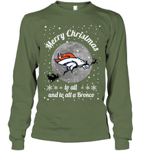 Load image into Gallery viewer, Denver Broncos Merry Christmas to all and to all a Bronco fan shirt