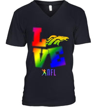 Load image into Gallery viewer, Love Denver Broncos lgbt NFL shirt