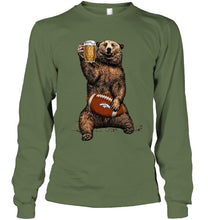 Load image into Gallery viewer, Denver Broncos Beer drinking bear shirt