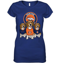 Load image into Gallery viewer, Denver Broncos Beagles fan shirt