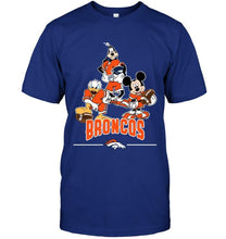 Load image into Gallery viewer, Denver Broncos mickey donald goofy fan shirt
