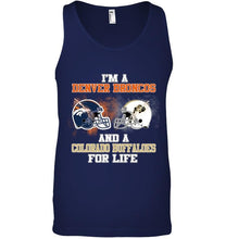 Load image into Gallery viewer, i'm a Denver Bronco and a Colorado Buffaloe for life shirt