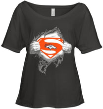 Load image into Gallery viewer, Denver Broncos Superman Ripped shirt