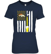 Load image into Gallery viewer, Denver Broncos Beer american flag shirt