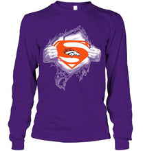 Load image into Gallery viewer, Denver Broncos Superman Ripped shirt