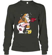 Load image into Gallery viewer, Santa Western Michigan Broncos in bathroom shirt