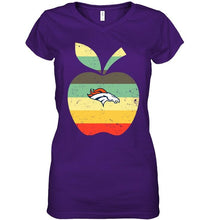 Load image into Gallery viewer, Denver Broncos teacher apple retro shirt