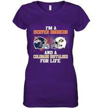 Load image into Gallery viewer, i'm a Denver Bronco and a Colorado Buffaloe for life shirt