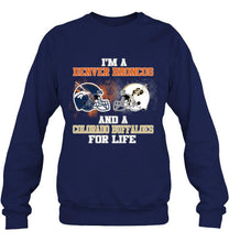 Load image into Gallery viewer, i'm a Denver Bronco and a Colorado Buffaloe for life shirt