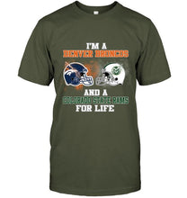 Load image into Gallery viewer, i'm a Denver Bronco and a Colorado State Ram for life shirt