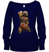 Load image into Gallery viewer, Denver Broncos Beer drinking bear shirt