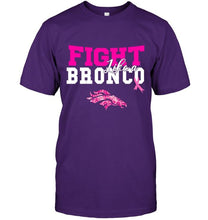 Load image into Gallery viewer, Fight like a Bronco Denver Broncos br east cancer support fan shirt