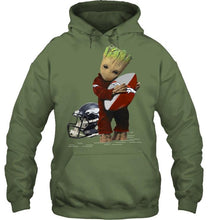 Load image into Gallery viewer, Groot loves Denver Broncos fan hoodie