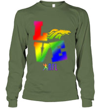 Load image into Gallery viewer, Love Denver Broncos lgbt NFL shirt