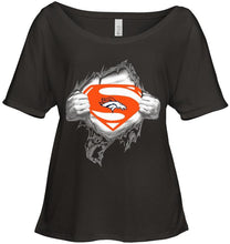Load image into Gallery viewer, Denver Broncos Superman Ripped shirt
