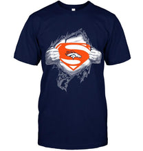Load image into Gallery viewer, Denver Broncos Superman Ripped shirt