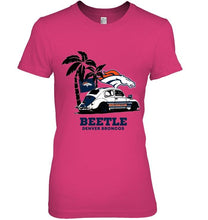 Load image into Gallery viewer, Beetle Denver Broncos on beach shirt