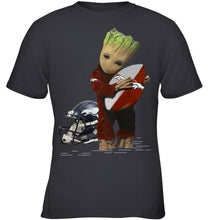 Load image into Gallery viewer, Groot loves Denver Broncos fan hoodie