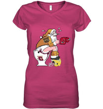 Load image into Gallery viewer, Santa Western Michigan Broncos in bathroom shirt