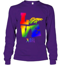 Load image into Gallery viewer, Love Denver Broncos lgbt NFL shirt