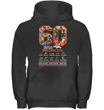 Load image into Gallery viewer, 60 years of denver broncos signed shirt