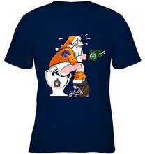 Load image into Gallery viewer, Santa Boise State Broncos in bathroom shirt