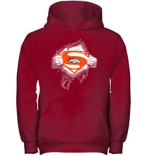 Load image into Gallery viewer, Denver Broncos Superman Ripped shirt