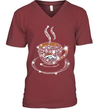 Load image into Gallery viewer, Denver Broncos coffee cup diamond glitter shirt