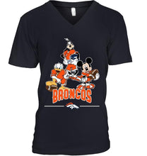 Load image into Gallery viewer, Denver Broncos mickey donald goofy fan shirt