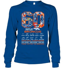 Load image into Gallery viewer, 60 years of denver broncos signed shirt