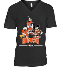 Load image into Gallery viewer, Denver Broncos mickey donald goofy fan shirt